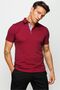 Men's Polo Neck T-shirt Claret Red - 5