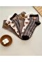 3 Pairs of Women's Cute Bear Patterned Washable Booties Socks - 3