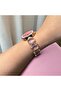 Women's Pink Wrist Watch with Cutout Stones - 3