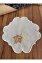 6 Pieces of Leaf Patterned Coffee Side Cocktail Presentation Napkins - 3