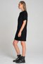 Lone Teddy Black Short Sleeve Combed Cotton Women's T-Shirt Dress - 3
