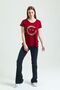 Fresh Collar T-Shirt Stoned Ggg Logo Claret Red - 4