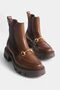 Women's Boots with Elastic Sides and Buckles, Non-Slip Sole - 2