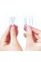 Aveo 1 Set of Sliding Goods Fixing Strap Transparent Double-Sided Adhesive Snap Clip