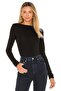 Women's Boat Neck Long Sleeve Silk Jersey Bodysuit