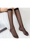 Women's Black Fit 15 Shiny Thin Knee-Length Socks 3 Pairs - 2