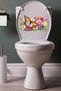 Butterfly and Colorful Roses Themed Toilet Seat Sticker Bathroom Sticker - 2