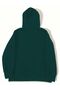 Nefti Green Printed Oversize Hooded Cardigan - Text Patterned, Zippered Winter - 2