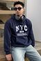Nyc Printed Unisex Oversize Sweatshirt