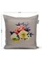 Set of 4 Colorful Flower Pattern 3D Digital Printed Decorative Throw Pillow Covers - 4