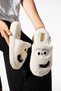 Women's House Slippers Fashionable Smiling Face Silent Sole Plush Fluffy House Slippers Dowry Slippers - 2