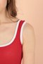 Narrow Fit Red Colored Camisole Fabric Women's Crop - 2