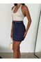 WOMEN'S MINI LENGTH SUEDE SKIRT WITH BELT, ABOVE THE KNEE - 5