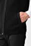 Men's Judge Collar Pique Jacquard Zippered Wool Vest Black - 7