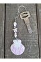 Purple Seashell Keychain