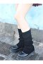Pinterest Girl Winter 100% Acrylic Black Leggings Socks - 3
