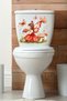 Cute Fairy Butterflies Flowers Mushrooms Themed Toilet Bowl Bathroom Sticker - 4