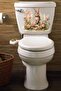 Cute Rabbit and Roses Themed Toilet Seat Sticker Bathroom Sticker - 7