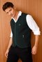Men's Pique Woven Knitwear Vest with Zipper Pockets Green - 6