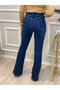 Blue Spanish leg high waist ultra stretch jeans - 3
