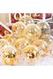 Chrome Gold and Transparent Confetti Balloon Set - 2