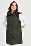 Women's Hooded Quilted Vest Green - 5