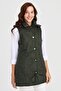 Women's Hooded Quilted Vest Green - 3