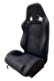 Sports Seat Alcantara Black Suede 1 Set 2 Pieces - 2