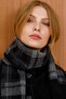 Women's Tricolor Plaid Scarf Black