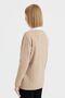 Women's V-Neck Lace Embroidered Wool Cardigan Dark Beige - 6