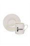 King Quenn Double Design Valentine's Day Gift Turkish Coffee Cup Set of 2 - 3