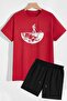 Space Themed Shorts T-shirt Tracksuit Set