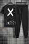 Unisex Design X Printed 2-Piece Tracksuit Set