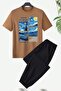 Unisex Van Gogh Printed Tracksuit Set