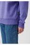 Baskılı Mor Sweatshirt 0611623-70609 - 5