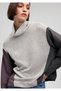 Stand Collar Color Block T-Shirt Loose Fit / Loose Relaxed Fit1612012-83096