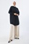 Black Plus Size Basic Shirt Tunic