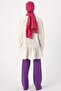Ecru Ribbed Collarless Cotton Tunic - 4