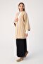Beige Bat Sleeve Oversize Cardigan - 3