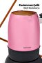 Foam Pink Double Mouth Stainless Steel Electric Coffee Pot - 7