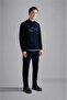 Men's Knitted Roundneck C.W.Wool Sweater - 4
