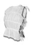 Shirred Blouse - Blouse with Tie-Up Shirring Detail, Bustier - 4