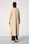 Beige01 Belted Pocket Crew Neck Long Cardigan - 4