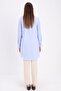 Blue Basic Hidden Placket Shirt Tunic - 4