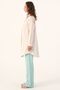 Light Pink Basic Hidden Placket Shirt Tunic - 3