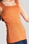 Arvila Women's Sleeveless Blouse Thick Strap Athlete Thin Summer Square Collar Knitwear