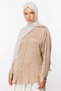 Stone Color Artemis Pattern Silky Jacquard Shawl - 3