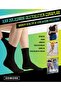 4 Pairs Organic Cotton Diabetic Stretchy Women Men Black Socks - 3