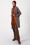 Mink Open Front T-sleeve Knitted Cardigan - 5