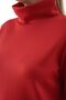 Red High Neck Scuba Blouse with Slit Sleeves - 5